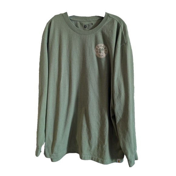 Carhartt Men's XL Green Shamrock Loose Fit Long sleeve T-Shirt 106218‎ - Picture 1 of 5